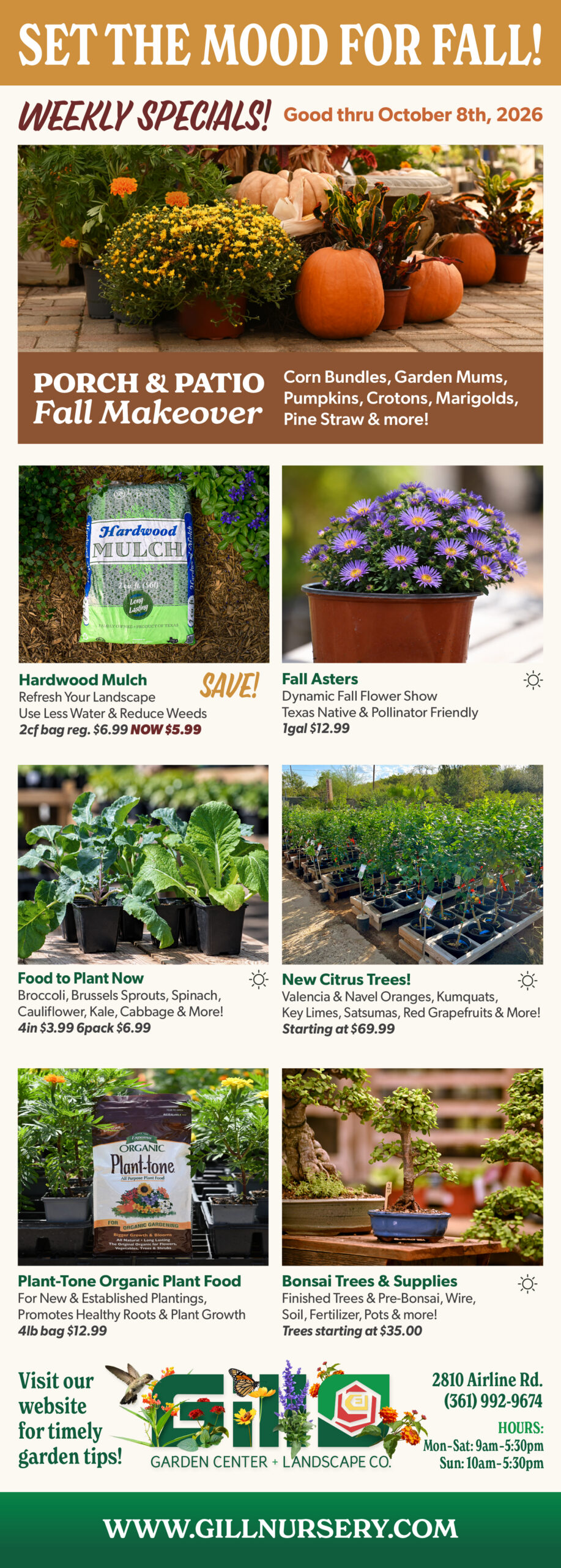 Weekly Specials - OCT 2 - 8